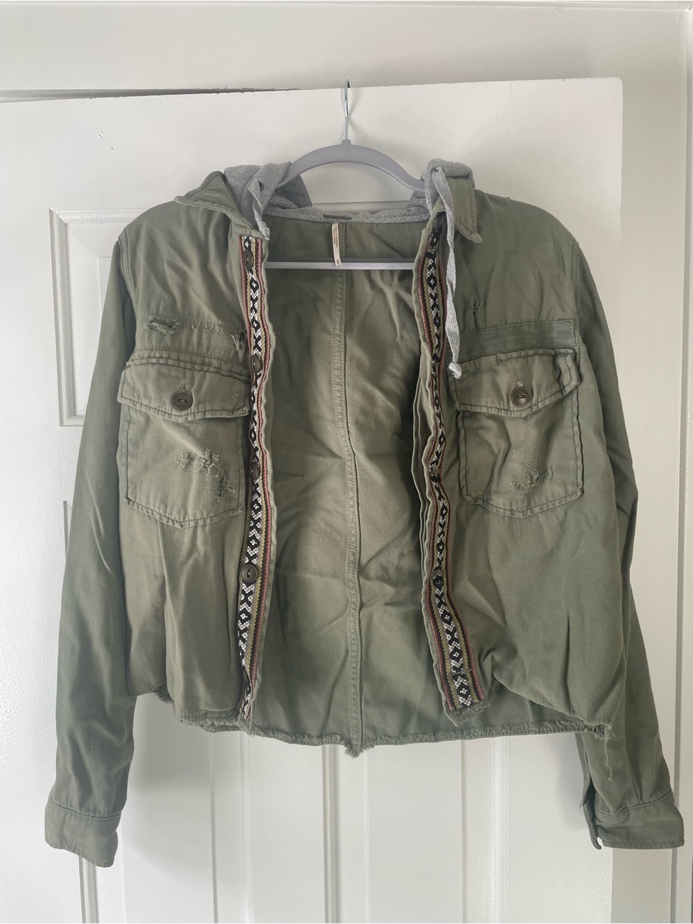 Free People Cropped Jacket with Hood